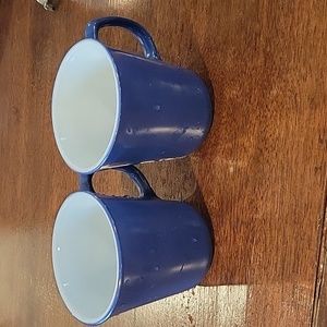 Pyrex Vintage Coffee Mugs  Blue